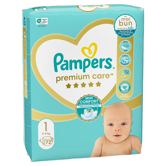 Pampers Premium Care 1  for 2-5 kg 72 pcs