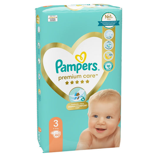 Pampers Premium Care 3  for 5-9 kg 60 pcs