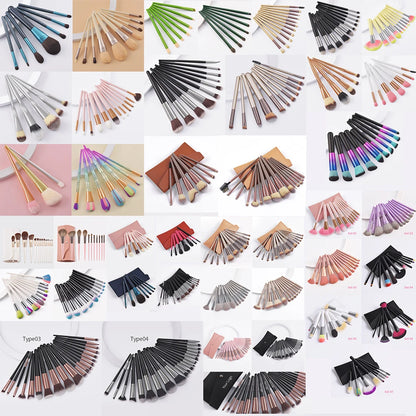 Wholesale eye shadow face makeup brushes set private label black high quality vegan makeup brush set - www.kubikstore.com