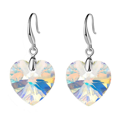 Ocean Star: New Design Crystal Tourmaline Heart Rhinestone Drop Earrings for Women - www.kubikstore.com