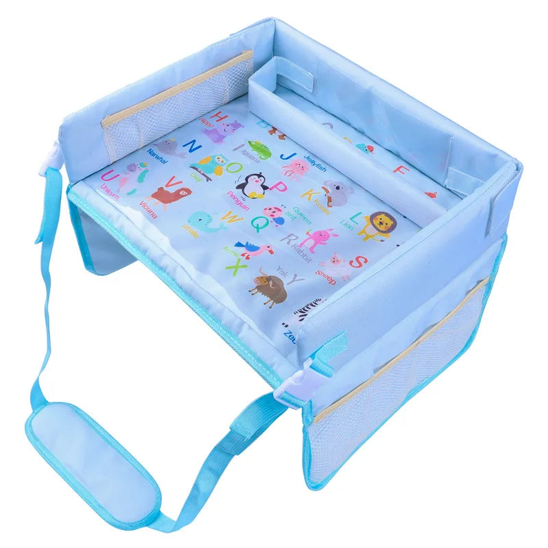 AdventuraKids Waterproof Car Seat Stroller Travel Tray: Portable Organizer with Food Holder and Table for Children on the Go - www.kubikstore.com