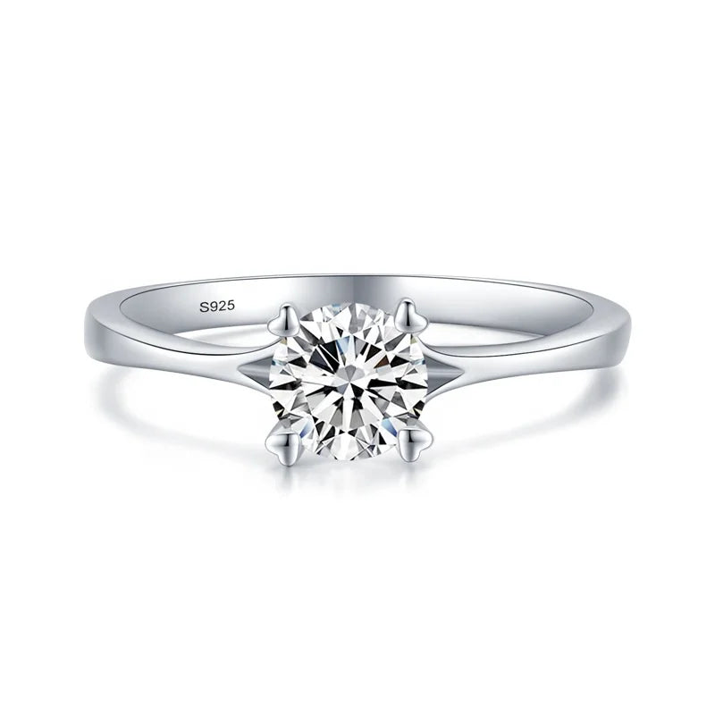 Dazzling Diamond Fashion Jewelry: Fashion Big Diamond Engagement Ring in 925 Sterling Silver Wedding Rings - www.kubikstore.com