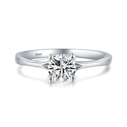 Dazzling Diamond Fashion Jewelry: Fashion Big Diamond Engagement Ring in 925 Sterling Silver Wedding Rings - www.kubikstore.com