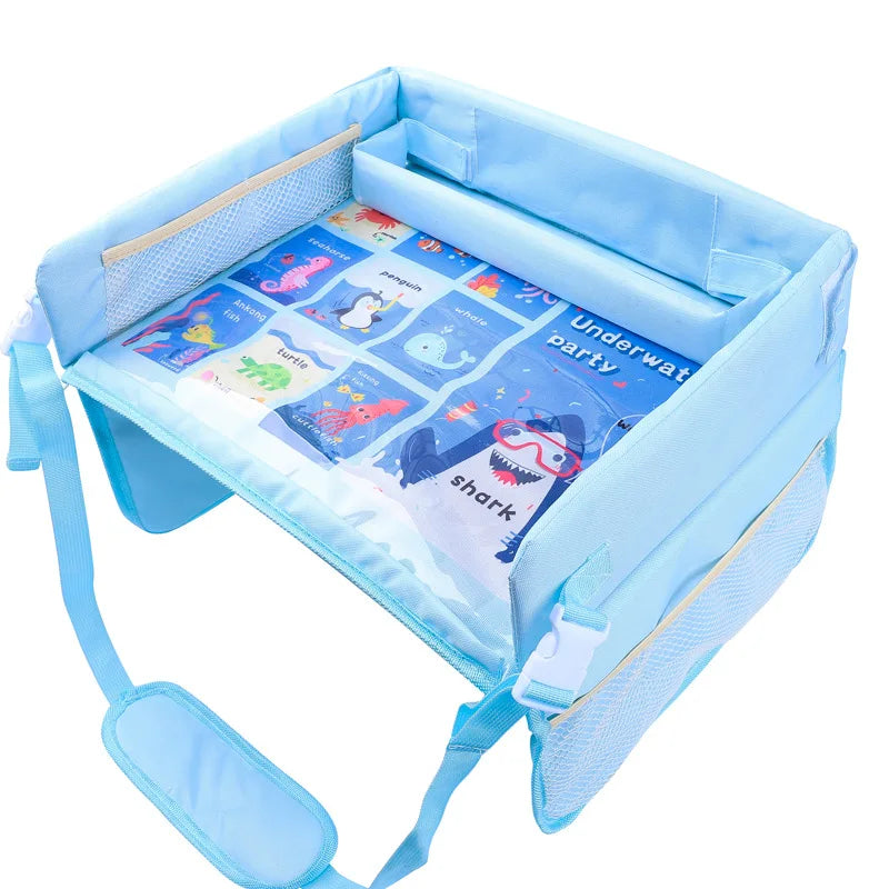 AdventuraKids Waterproof Car Seat Stroller Travel Tray: Portable Organizer with Food Holder and Table for Children on the Go - www.kubikstore.com