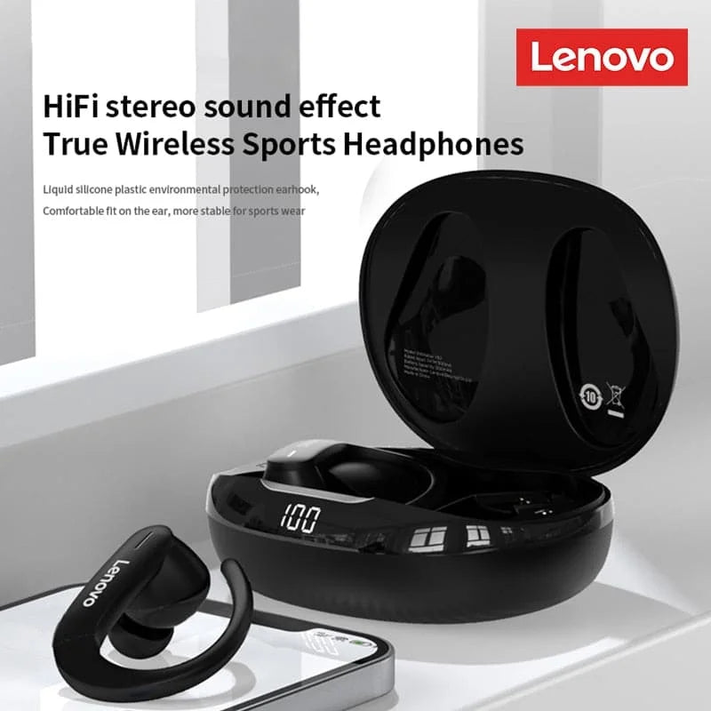 Lenovo T50: Fashionable Small Business Idea featuring Oraimo Airbuds - Bluetooth Wireless In-Ear Ear Hook Earphones with Stylish Accessories - www.kubikstore.com