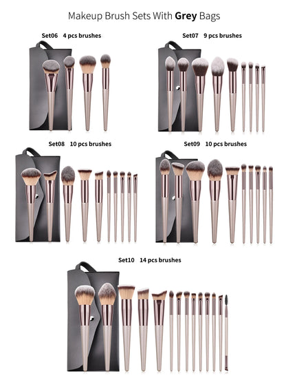 Wholesale eye shadow face makeup brushes set private label black high quality vegan makeup brush set - www.kubikstore.com