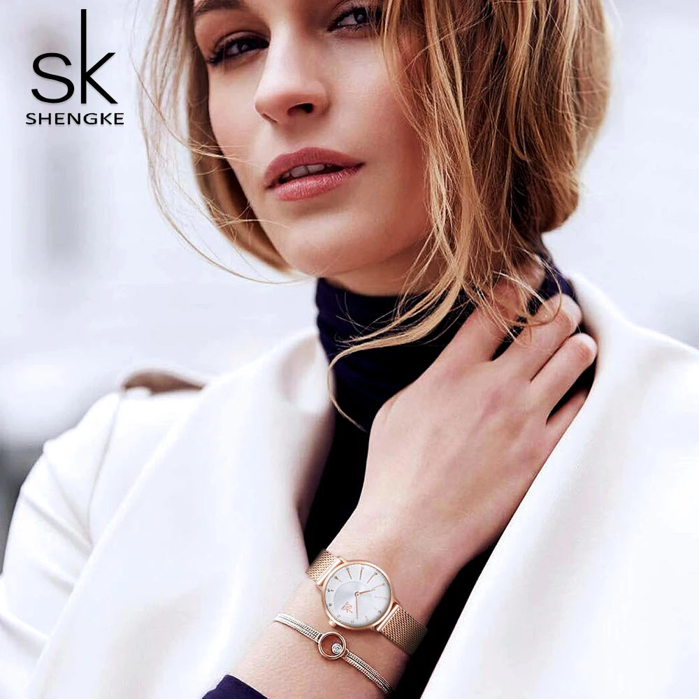 Women's Luxury Stainless Steel Watch Set: Elegant Quartz Timepieces, Perfect Gift for Her - www.kubikstore.com