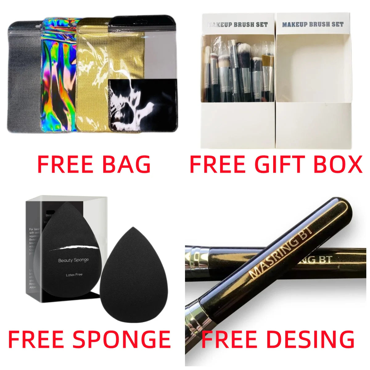 Essential Beauty: 12-Piece Custom Makeup Brush Set with High-Quality Metal Box - www.kubikstore.com