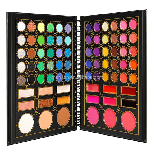 Palette Perfection: 78-Color Eyeshadow Set with Blush, Highlighter, Bronzer, and Lip Shades - www.kubikstore.com