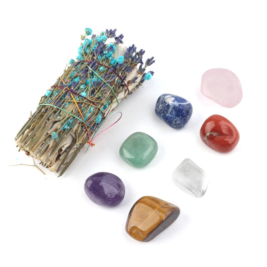 Natural Crystal Chakra Gift Box: Sage Crystal Chakra Sets for Home Decoration - www.kubikstore.com