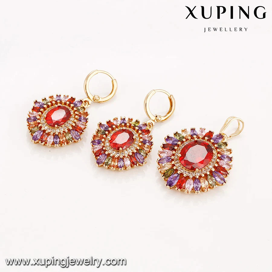 Top Grade Magnet Multicolor Gold Drop Earrings: Geometric Jewelry Set - www.kubikstore.com