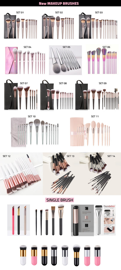 Wholesale eye shadow face makeup brushes set private label black high quality vegan makeup brush set - www.kubikstore.com