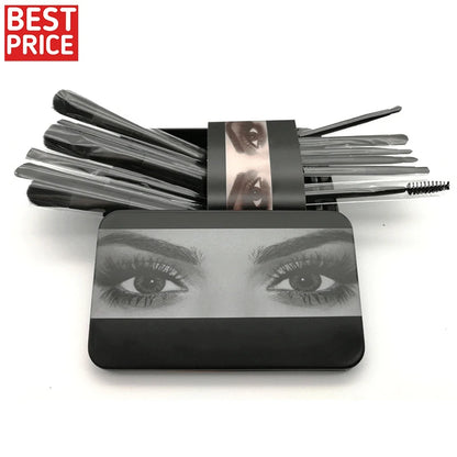 Essential Beauty: 12-Piece Custom Makeup Brush Set with High-Quality Metal Box - www.kubikstore.com