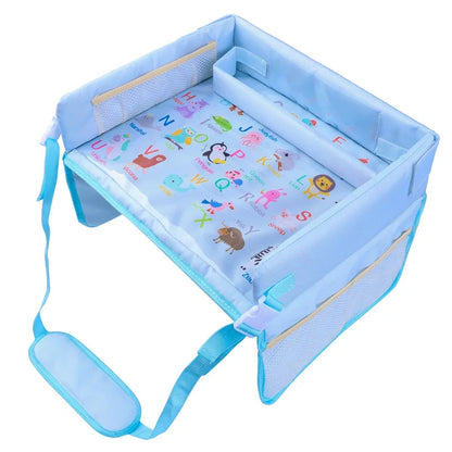 AdventuraKids Waterproof Car Seat Stroller Travel Tray: Portable Organizer with Food Holder and Table for Children on the Go - www.kubikstore.com