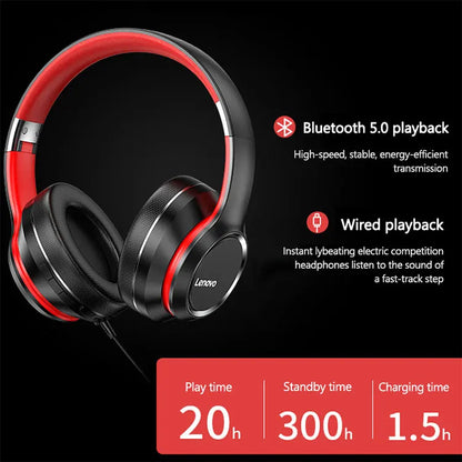 Lenovo HD200 Game speakerphones ear buds wireless gaming headset over-ear bluetooth headphones for mobile earphone with speaker - www.kubikstore.com