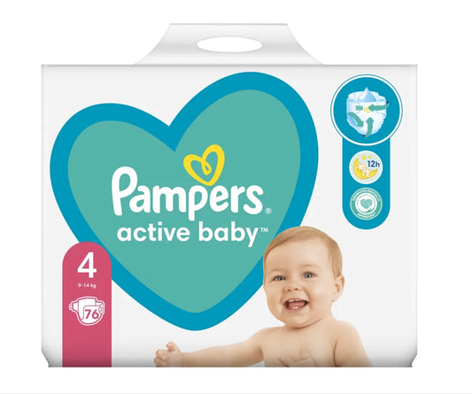 Pampers Active Baby 4 for 9-14 kg 76 pcs