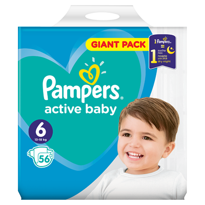 Pampers Active Baby 6 for 13-18 kg 56 pcs